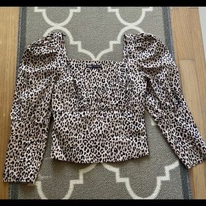 Zara cheetah print top